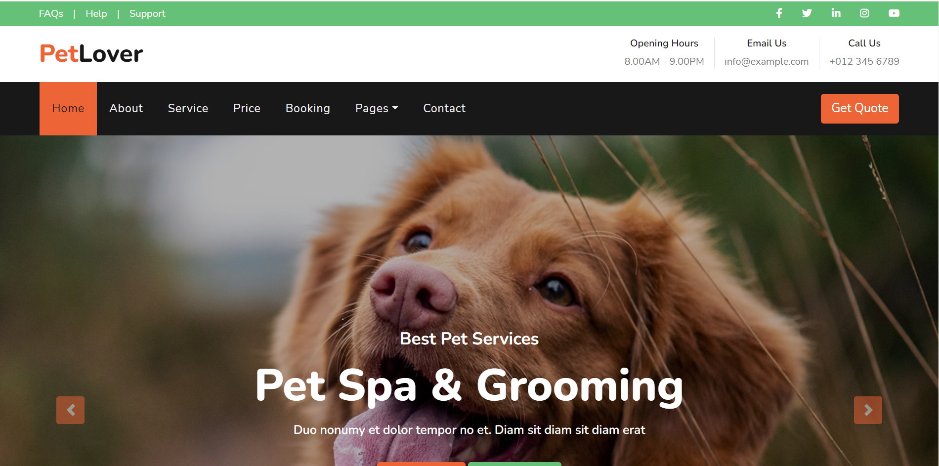 Image of Pet lover website
